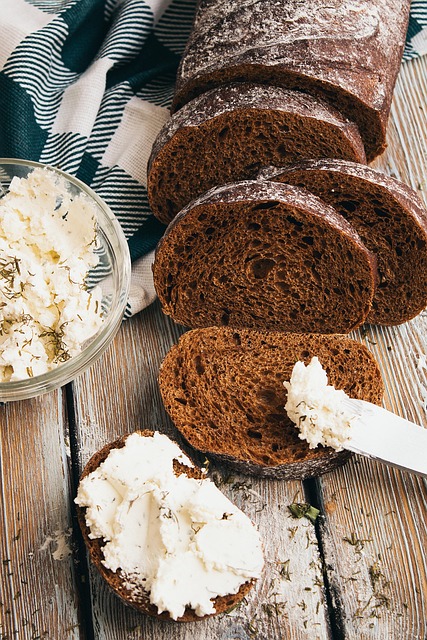 cheese board with Irish farmhouse cheese and bread
